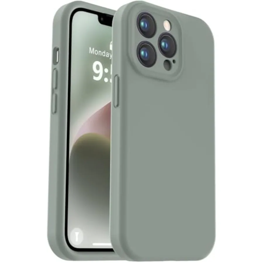 

Compatible with iPhone 13 Pro Case, Liquid Silicone Upgrade [Camera Protection] [Soft Anti-Scratch Microfiber Lining] Shockproo