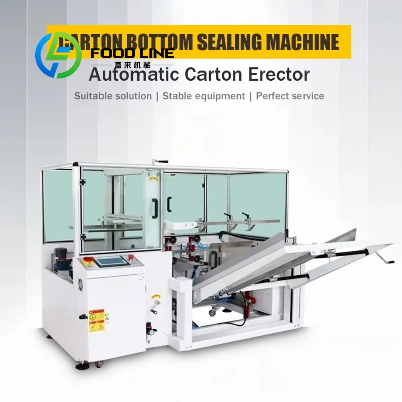 Carton Case Erector Machine Dedicated For Express Logistics Fast Box Preparing To Support Peak Order Packaging Distribution Work