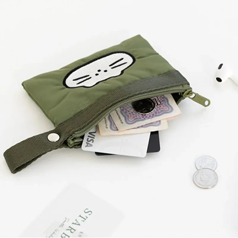 Cute Wallet Zipper Purse Cartoon Small Coin Purse Lightweight Storage Bag Money Bag Key Card Holder for Women