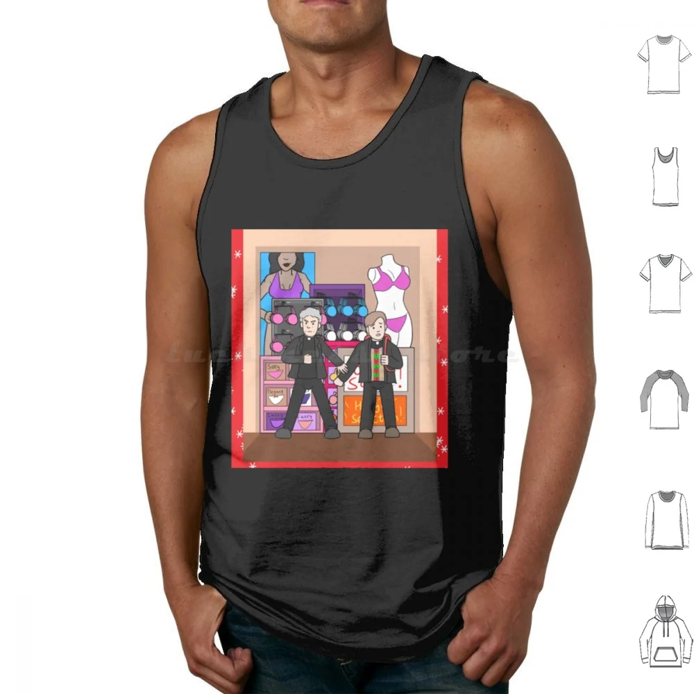 Father Ted-A Christmassy Ted Inspired Christmas Tank Tops Print Cotton Father Ted Funny Irish Comedy Ireland Craggy