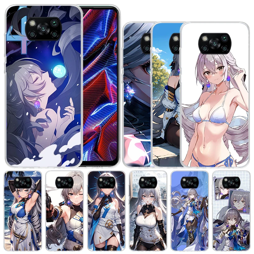 Honkai Star Rail Bronya Rand Soft Cover for Xiaomi Poco X5 Pro X4 Gt X3 Nfc M5S Print Phone Case M4 M3 M2 F3 F2 F1 Mi Note 10 Li