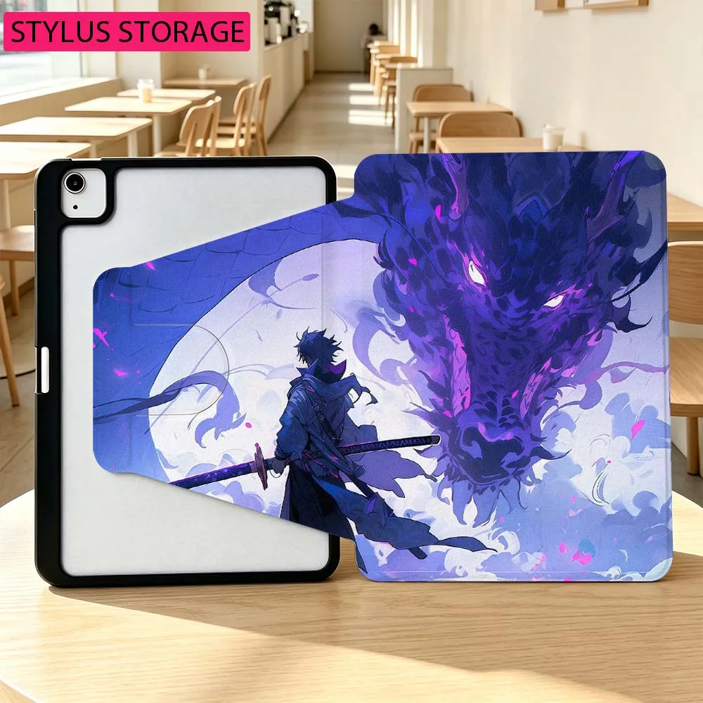 Anime Warrior Dragon For Samsung Galaxy Tab A7 A8 A9 A11 S6 S7 S8 S9 S10 S11 FE Plus 360° Rotation Pen slot Tablet Case