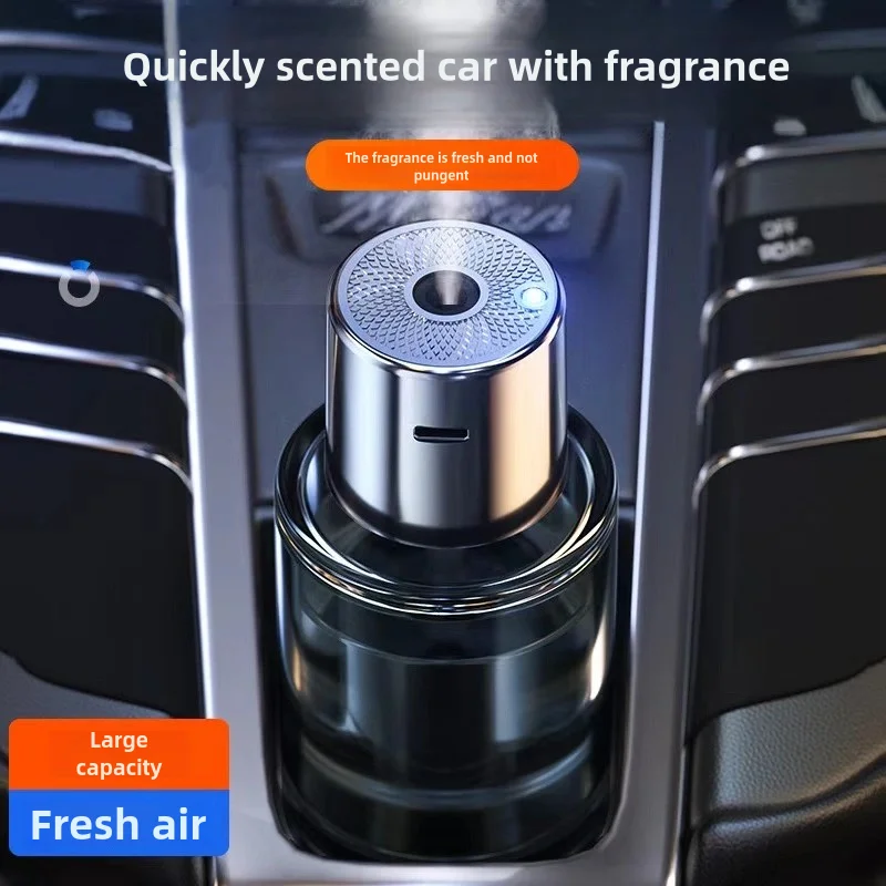 Máquina de aromaterapia para coche, adorno en aerosol, instrumento de fragancia inteligente, humidificador automático, bálsamo de perfume, frag de luz de larga duración