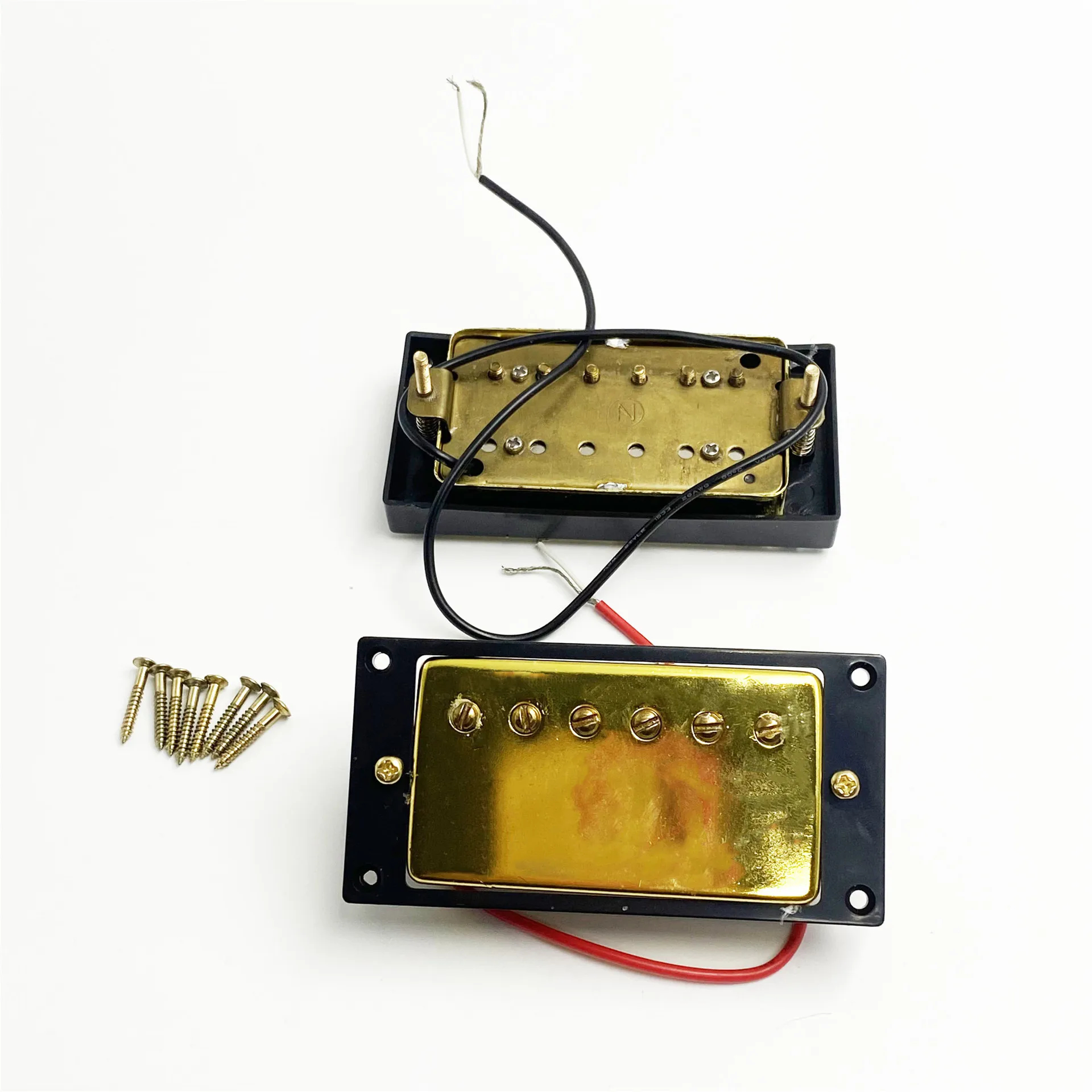 For 6-String Electric Guitar Humbucker Pickup Set 6 Adjustable Hex Screws 50mm Neck & 52mm Bridge Spacing Alnico 5