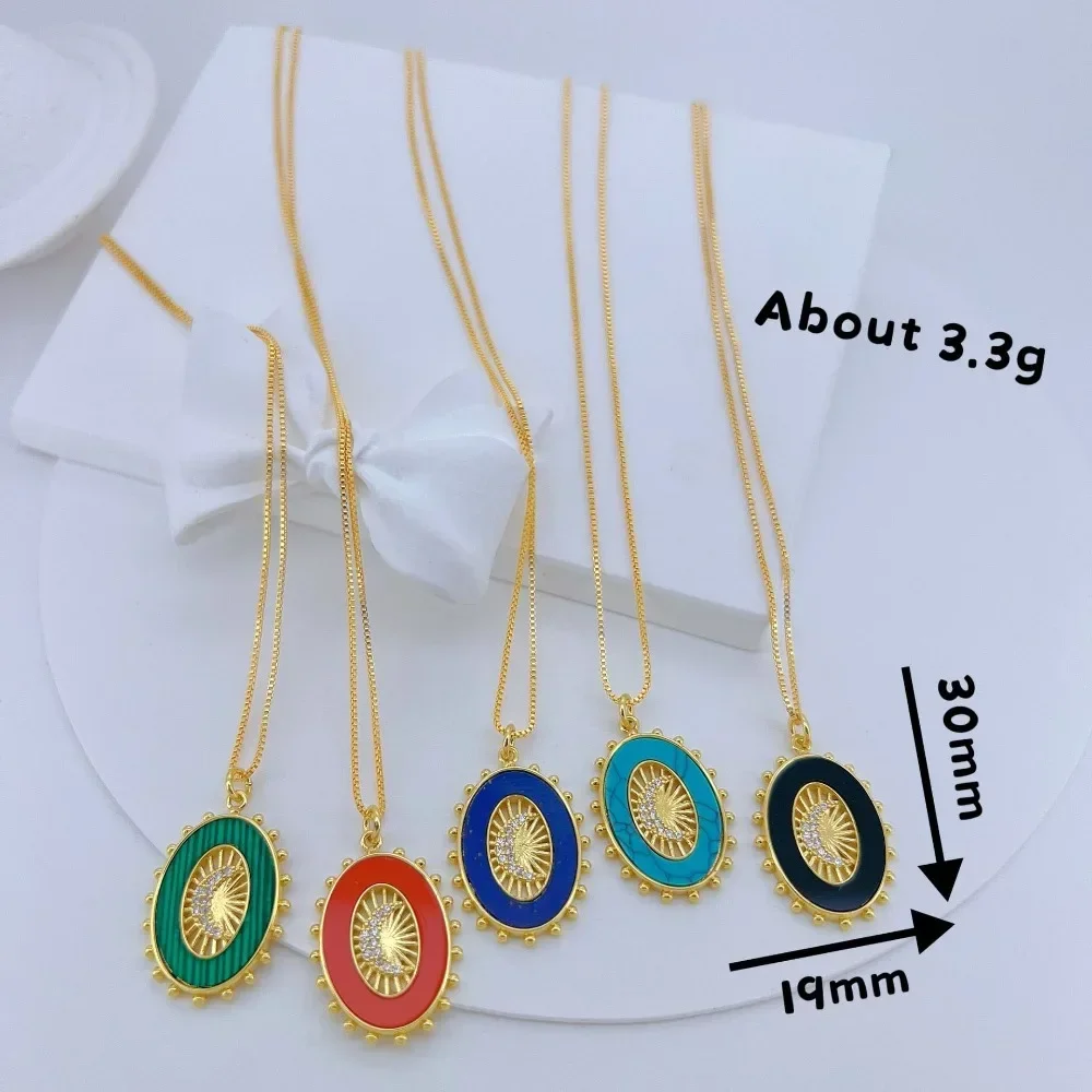 

1 Pcs Oval Shell Pendant Only Diy Jewelry Making Supplies Copper Plating Micro Inlay Zircon Hollow Earrings Necklace Accessories