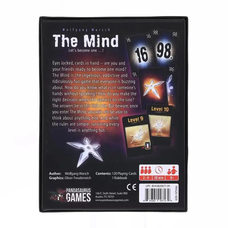 Hot selling cards The Mind Card Game Party Puzzle Board Game Team Experience Interactive Game Card Barking Cat