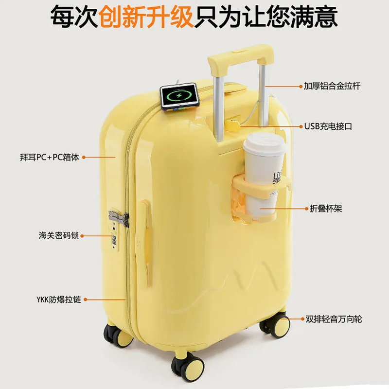 New luggage men\'s and women\'s trolley box 20/24 inch boarding box students special code suitcase