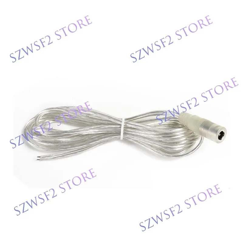 1m DC Female Connector Round Hole 5A Current Extension Cable LED Strip Light Connection Cable DC Transparent Power Cord E2