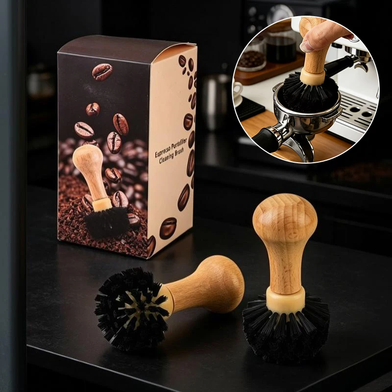 Portafilter Cleaning Brush Heavy Duty Professional 51/58MM Fit for Commercial Cafe Espresso Machine Daily Maintenance