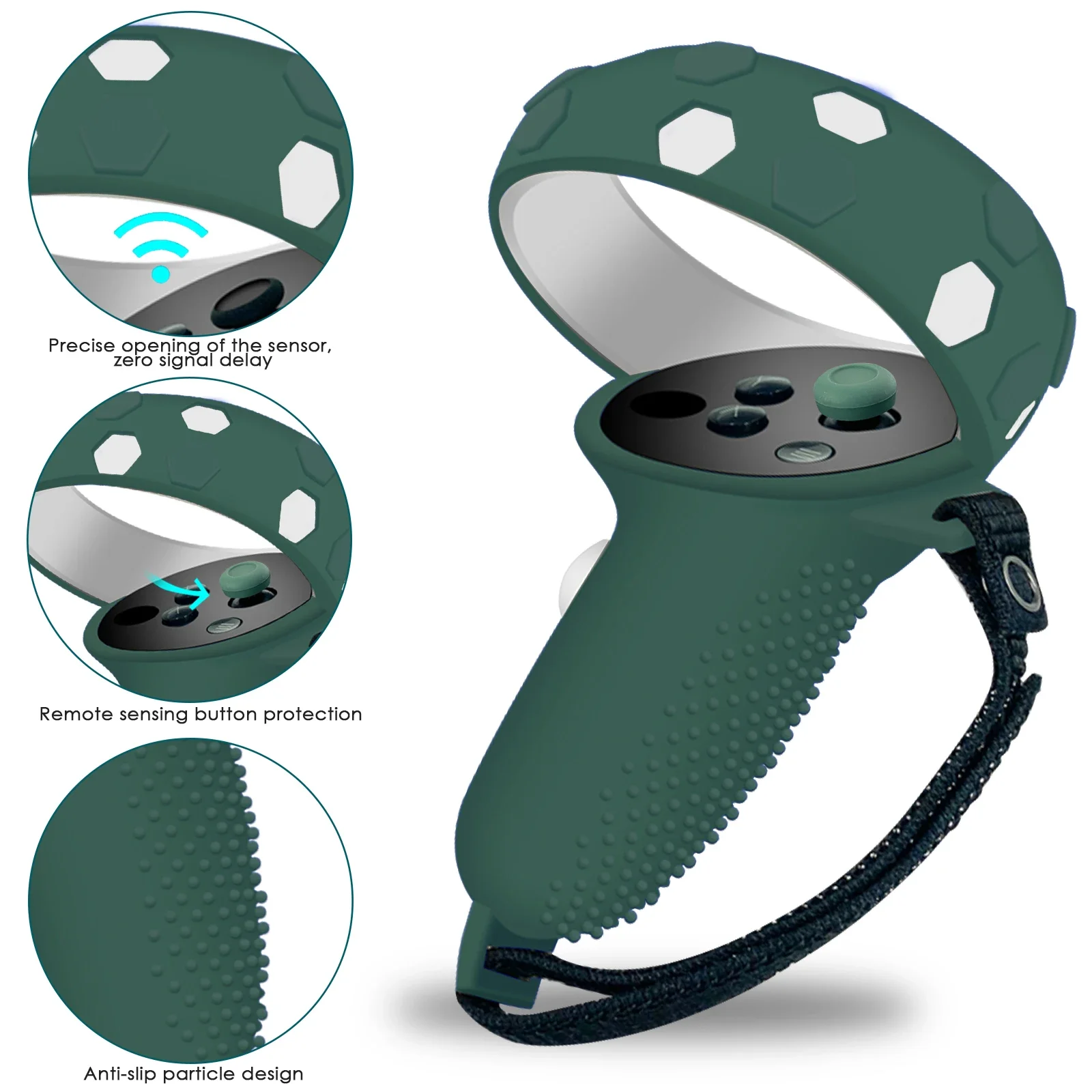 Ốp Bảo Vệ Vỏ Dành Cho Oculus Nhiệm Vụ 2 Cho Quest2 VR Tai Nghe Đầu Mặt Bao Da Mắt Miếng Lót Tay Cầm VR Phụ Kiện