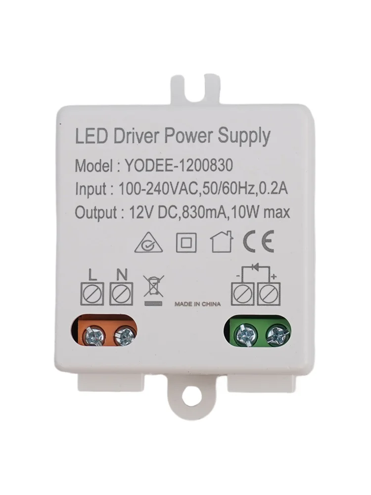 New LED Driver Power Supply AC To DC DC Output Constant Voltage DC12V 10W For 12 V LED Lights Stripes No Transformer Noise