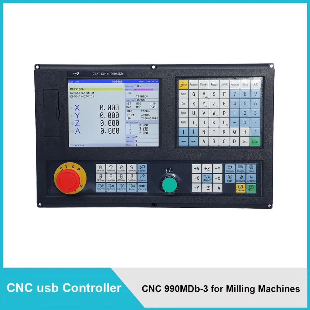 Hot sell cnc milling machine controller for 3 axis cnc router to machine aluminum VMC CNC990MDb-3