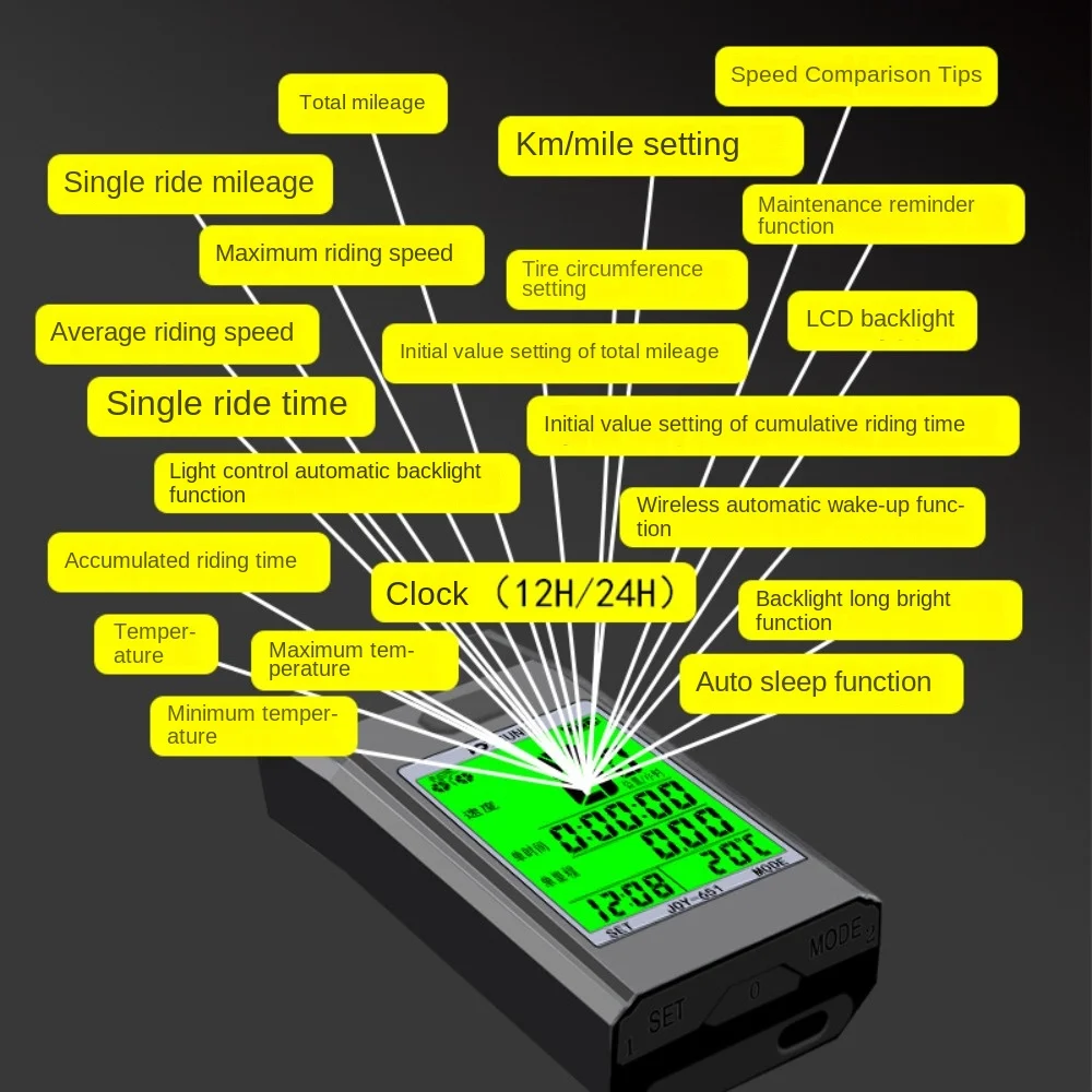 Multi Functional Highway Mountain Bike Riding Code Table, Headlights, Horns, Alarm, Mobile Power Supply, Speed Measurement