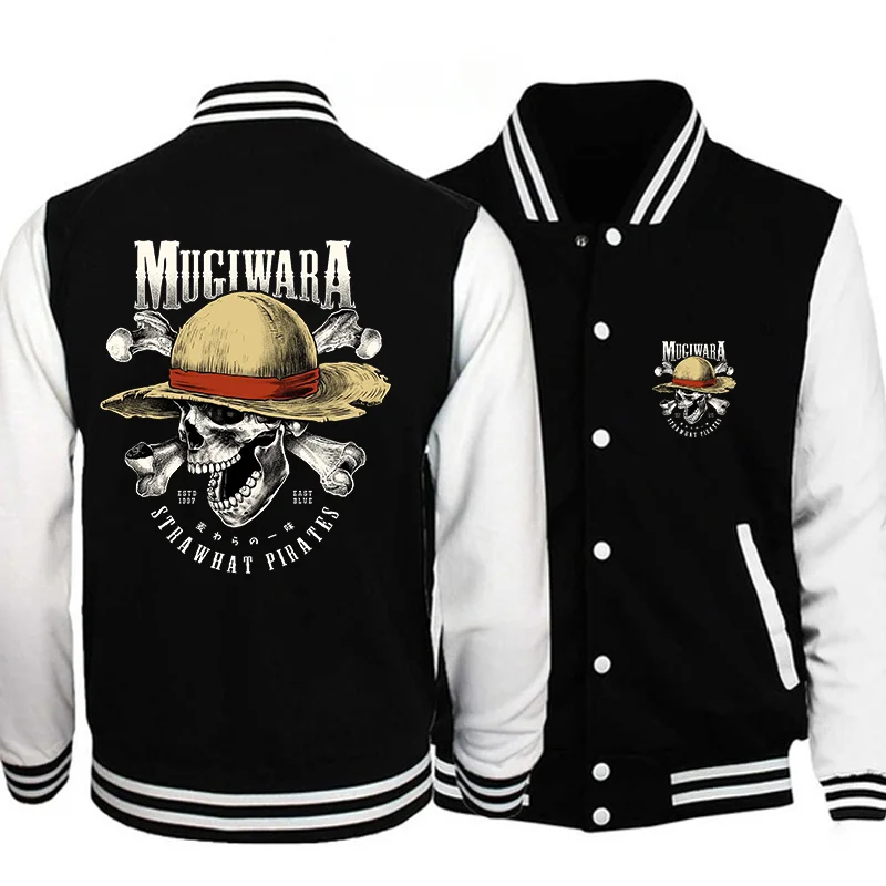 

New Anime Gothic Skull Harajuku Baseball Clothes Men's and Women's Street Cool Coat Tops Anime Jacket