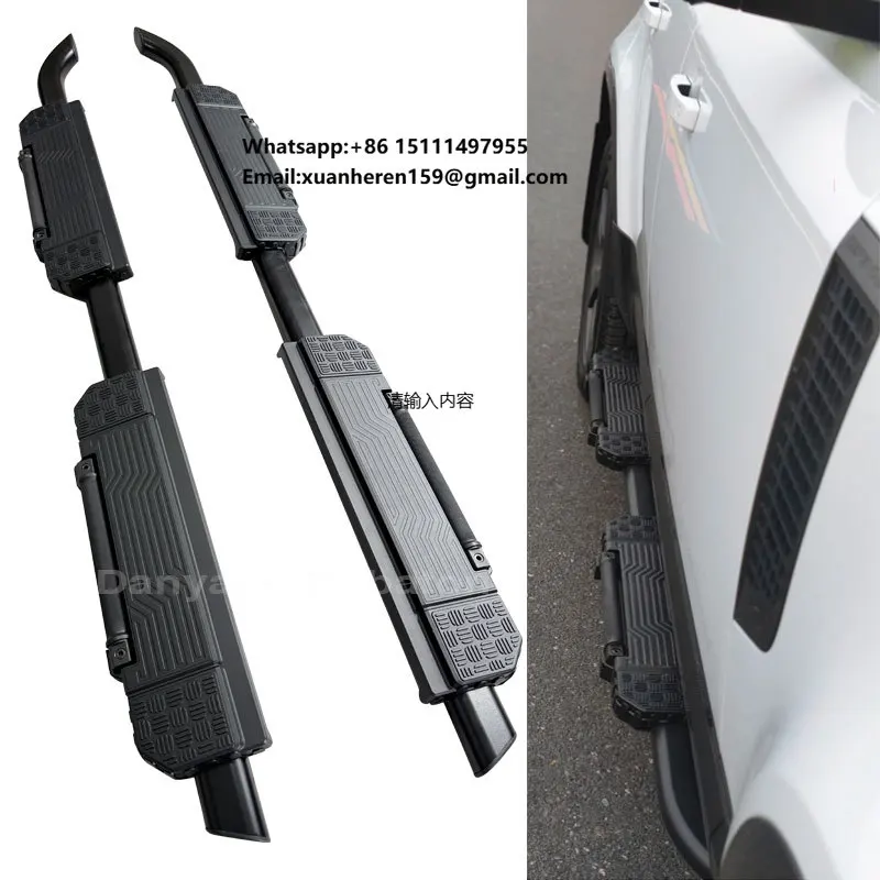 Robaton All Aluminium MOOR VERSION Side Step Pedal Off-Road Welcome Pedal Fixed Pedal for Land Rover Defender 110 130 2020-