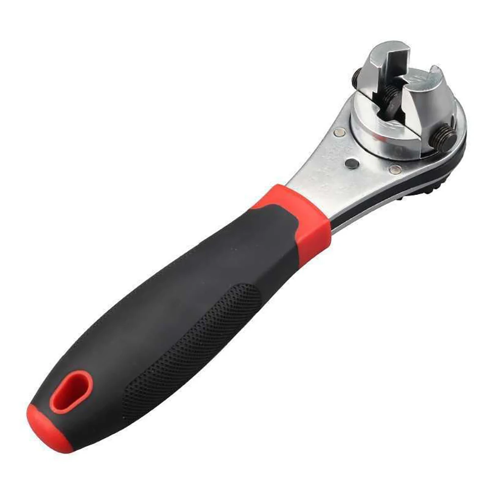 Multi-function Ratchet Wrench Adjustable 6-22 Ratchet Wrench Chrome Molybdenum Steel Straight Handle Universal Ratchet Wrench