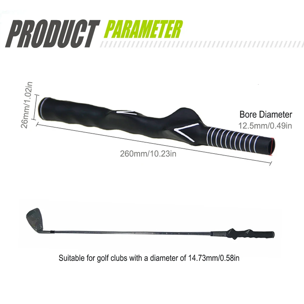 ゴルフグリップトレーナー 滑り止めラバーハンドル、高トラクション、屋内屋外練習用のポータブルユニバーサルゴルフスイングトレーナー