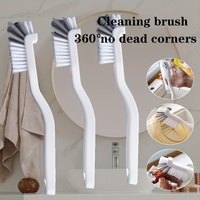 1/5pcs Cleaning Brush Set for Kitchen Appliances - Medium Firmness, Plastic Material, Long Handle, Bathroom Tiles, and Corners