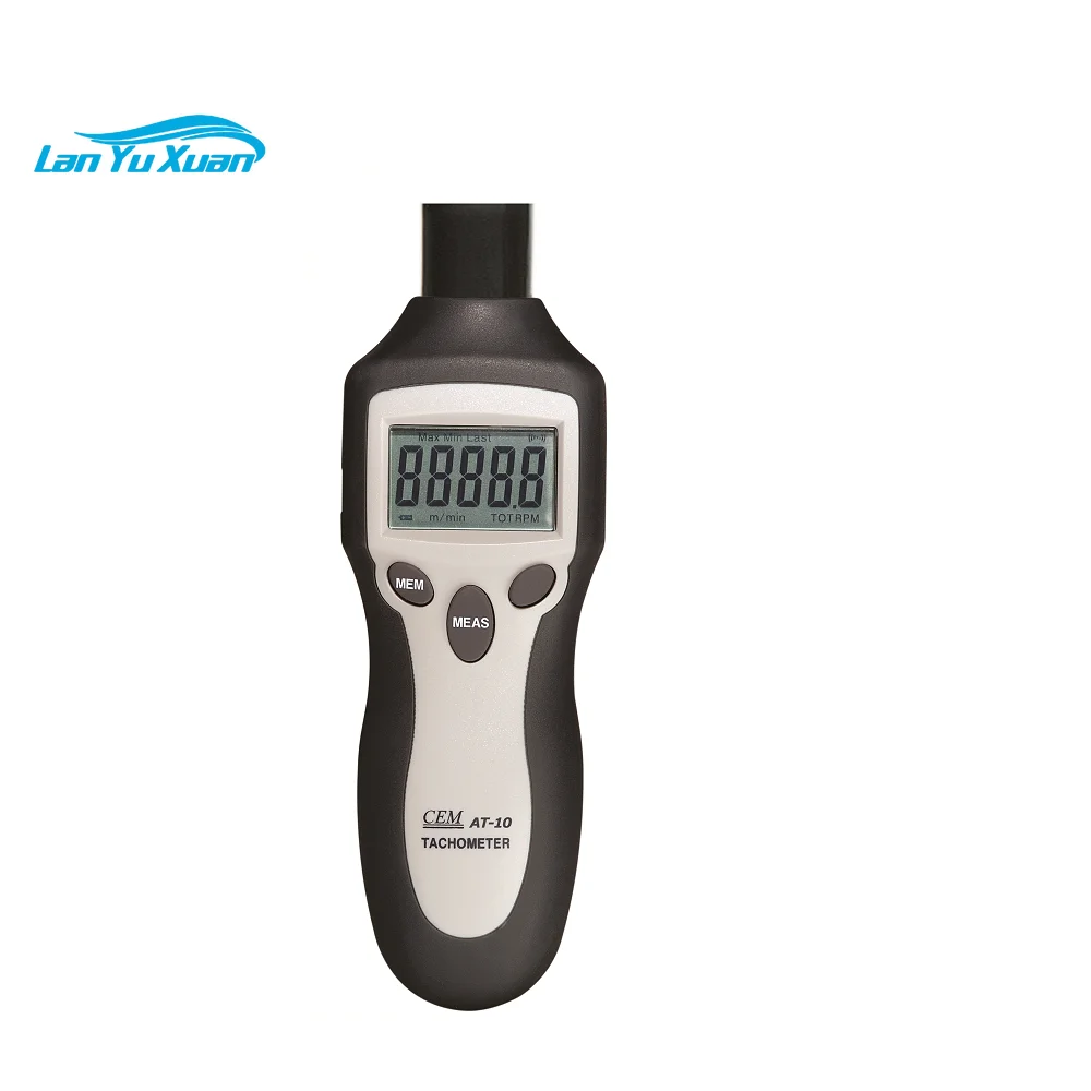 CEM AT-10 2 in 1 Contact/Non-contact Digital Tachometer with standard accessories