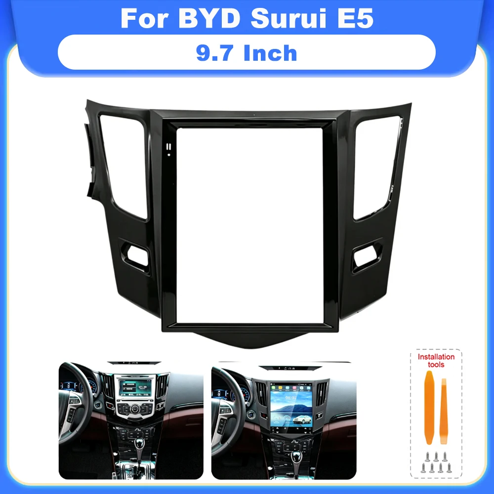 9.7 Inch Vertical Screen Android Car Radio Fascia Frame Dash Panel Trim Installation Kit For BYD Surui E5