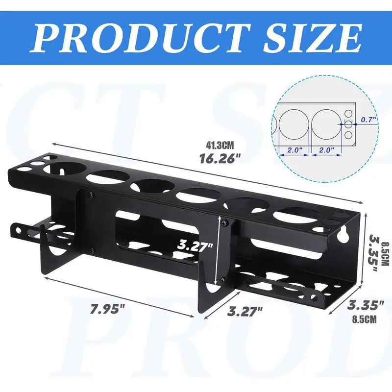 Caulk Tube Holder Metal Grease Tube Rack Wall Mounted Sealant Organizer Hand Caulking Tube Rack Caulking Tool Organizer 6 Holds