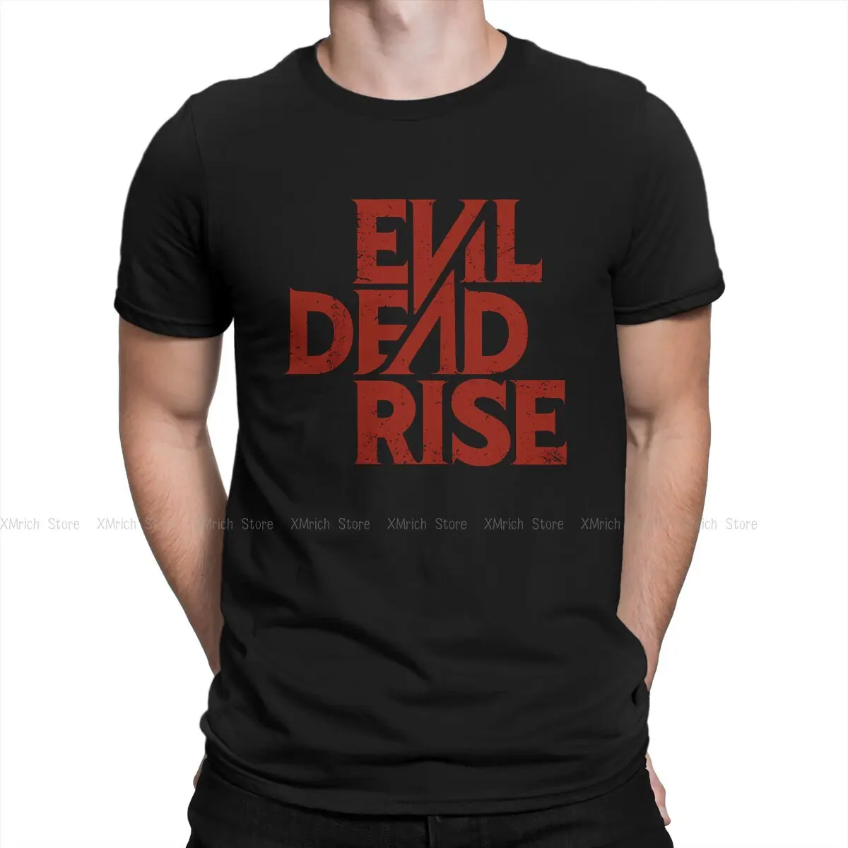 Evil Dead Rise Logo T Shirts Men's  Cotton Funny T-Shirt Round Neck Evil dead Tee Shirt Short Sleeve Clothes Gift