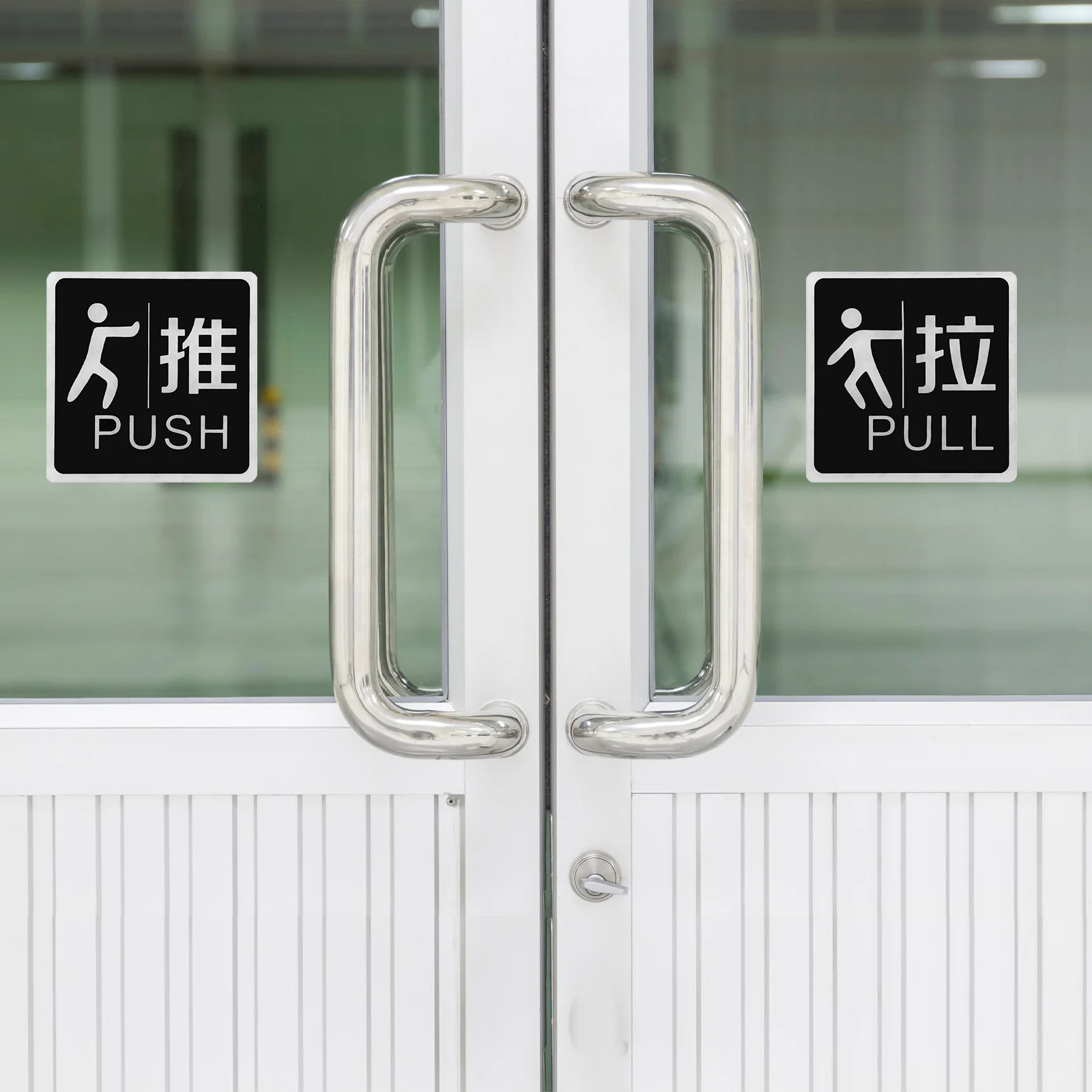 

Push and Pull Signs Adhesive Acrylic Sliding Doors Glass Self-adhesive Indicator