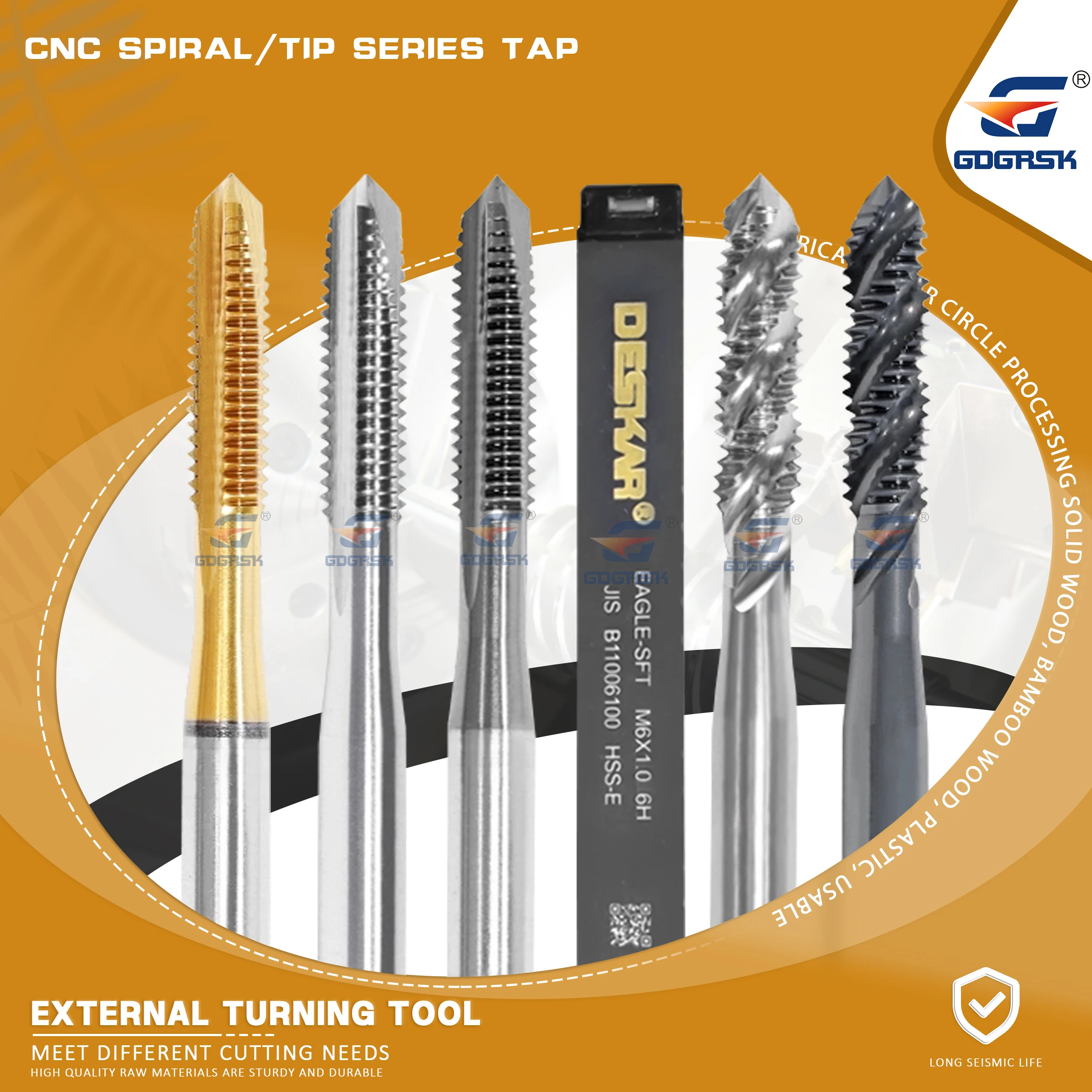 

DESKAR Numerical Control Straight Groove Anti-seismic With Screw Tip Tap M3/M4/M5/M6/M8/M10/M12 Anti Shake Drill Bit at The Tips