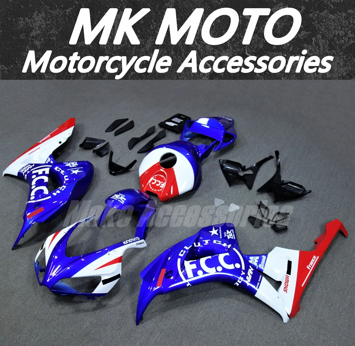

Moke moto Motorcycle Bodywork Set For Cbr1000rr 2006-2007 Fairings Kit Fit ABS Injection New Blue F.C.C White