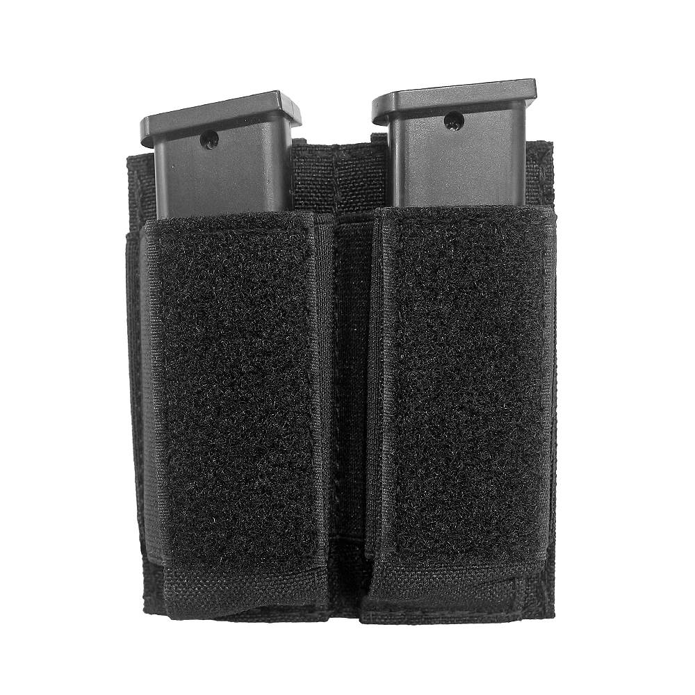 Duplo 9mm Tactical Pistol Magazine Pouch, Mag Holster, Suporte com liberação rápida e MOLLE, compatível para Glock M1911 e 92F