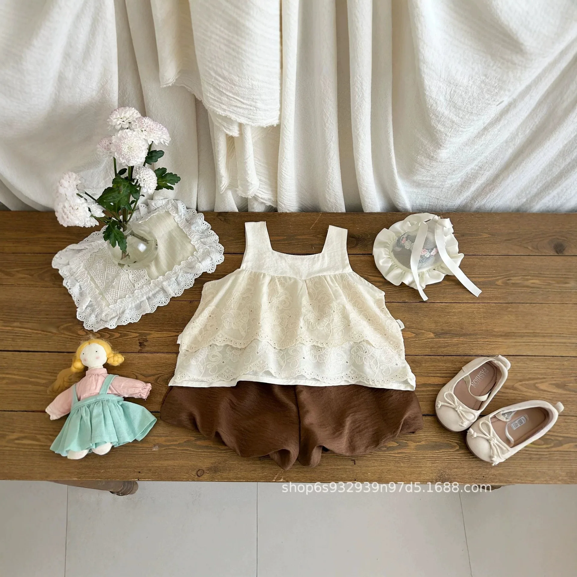 2026 Summer Little 2 Piece Set Lovely Doll Shirt Design Soft and Cute Look Cool for Hot Summer Light Soft Fabric Daily Play