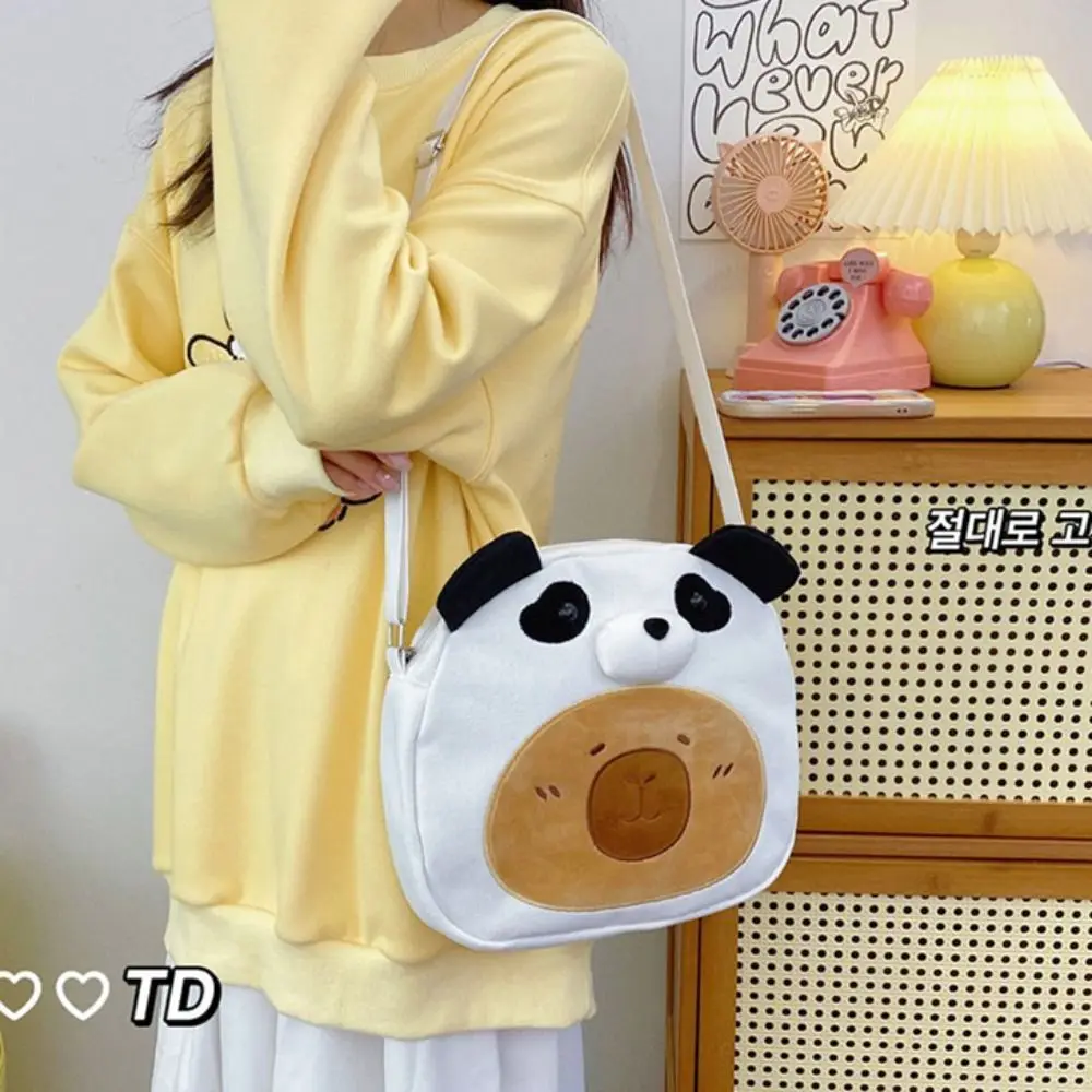 

Large Capacity Capybara Plush Backpack Animal Stuffed Doll Panda Capibara Shoulder Bag Crossbody Bag Korean Style