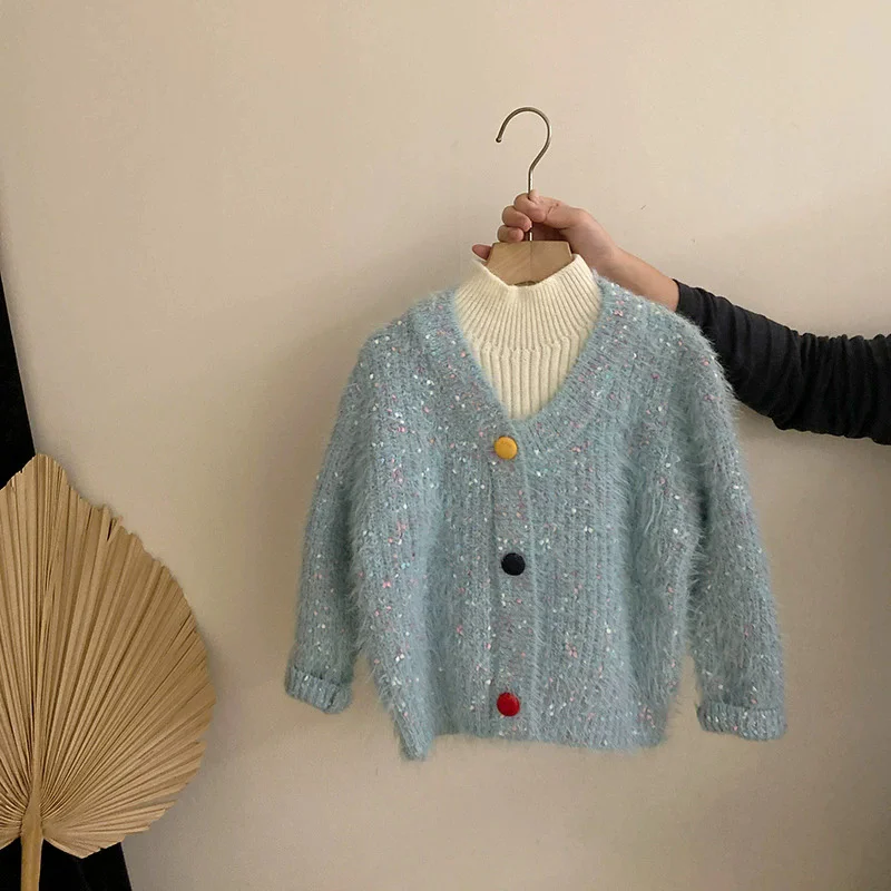 Fashion Teens Thick Knitted Wear For Toddler Warm Underwear Kids Girl Sweater Winter Tops Coat Pullover False Two-piece Children