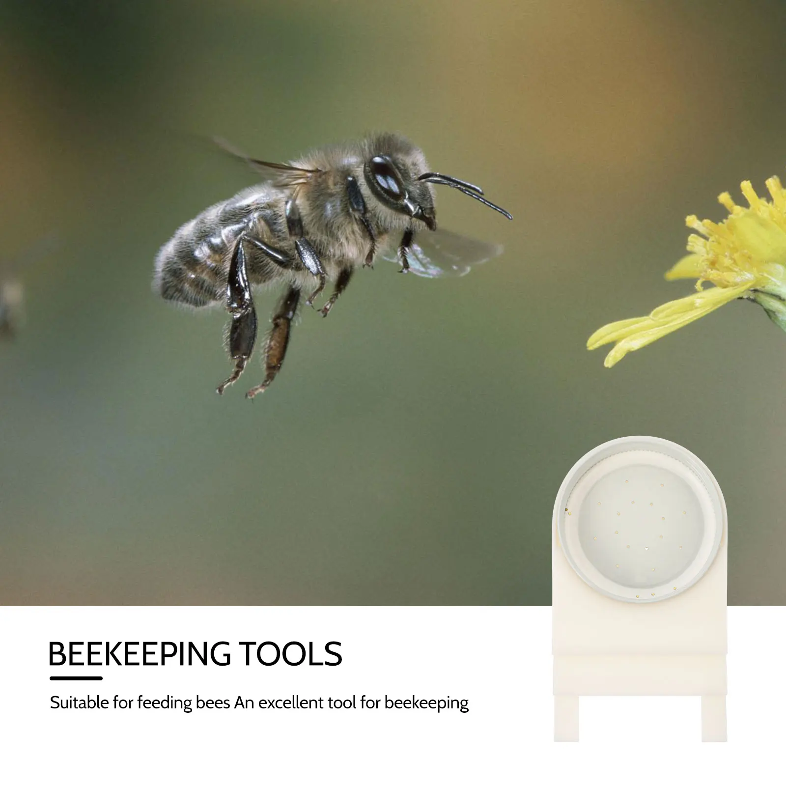

2pcs Beehive Entrance Feeder Hive Beekeeper Tool Small Hole Design Durable Plastic Bee Feeders For Water Injection Easy
