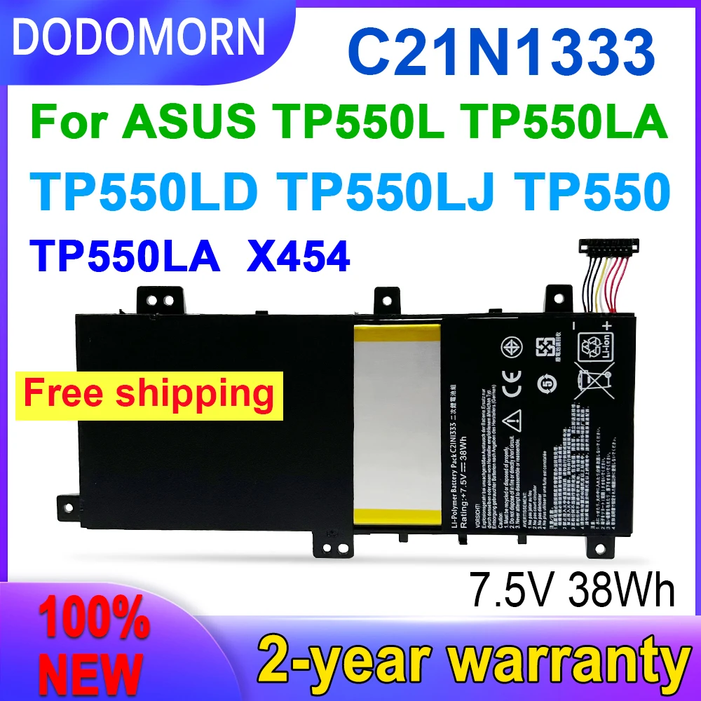 DODOMORN 100% New C21N1333 7.5V Laptop Battery For Asus TP550L TP550LA TP550LD TP550LJ Per Transformer Libro Di Vibrazione TP550