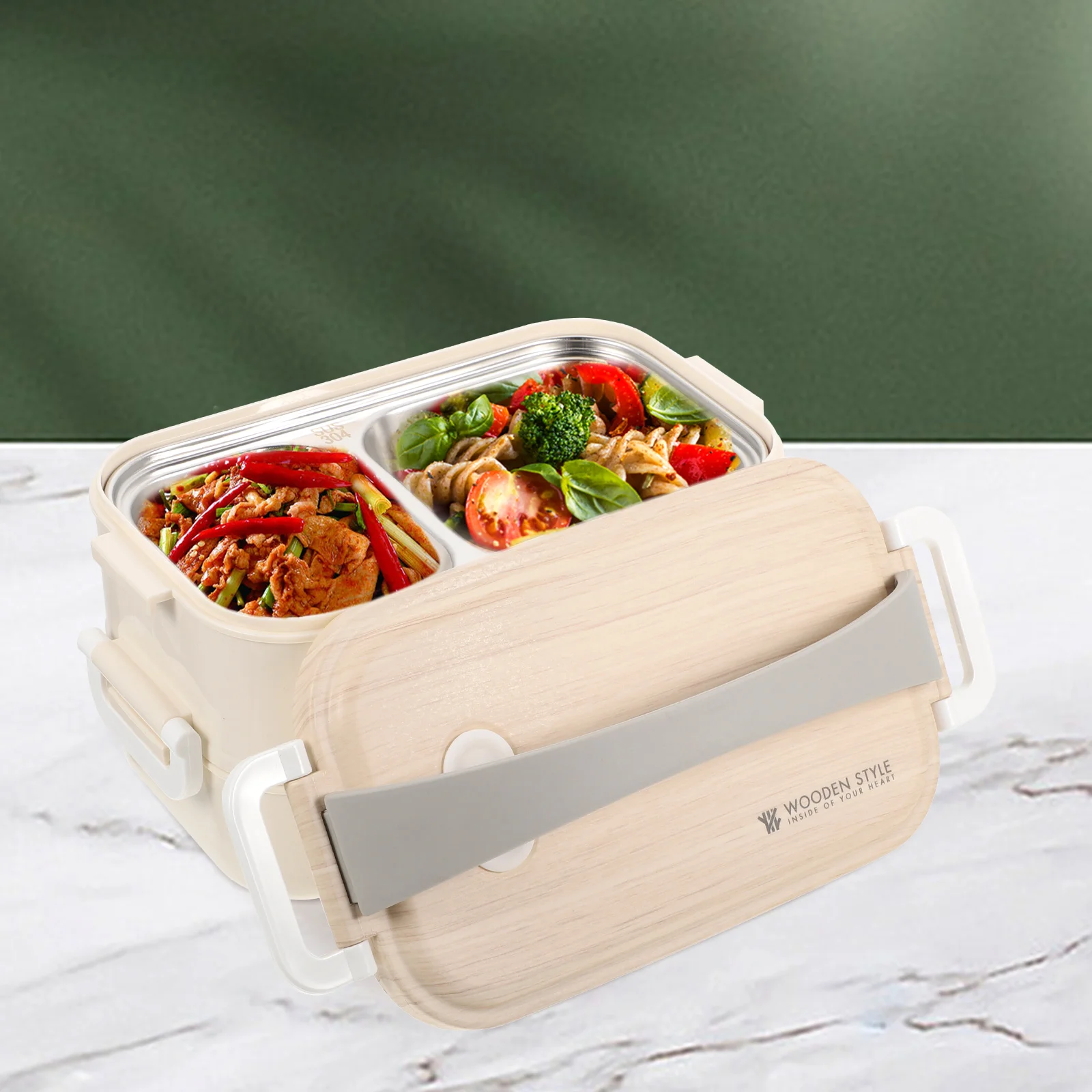 

Snack Double Layer Lunch Box Stainless Steel Food Storage Accessories Containers Boxes