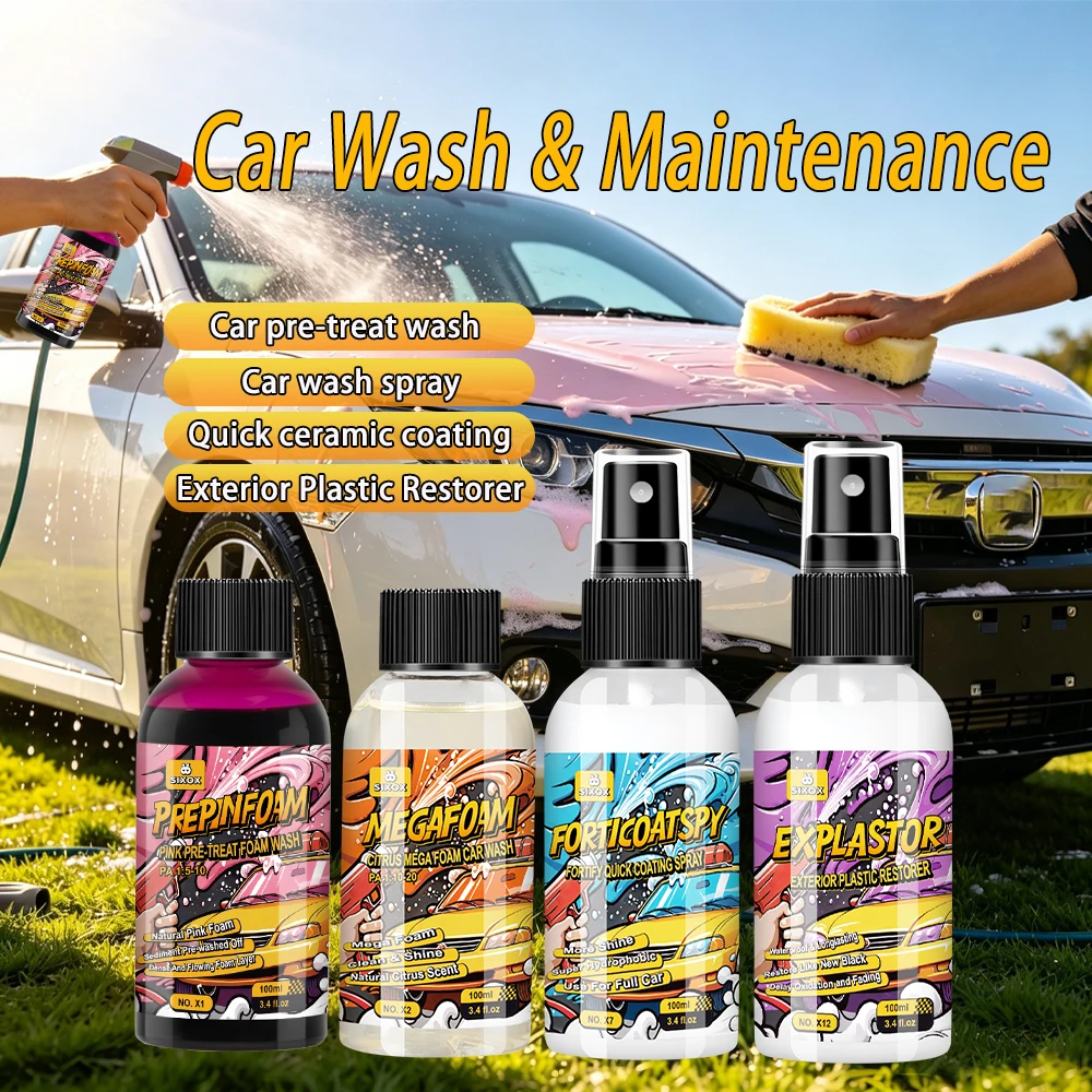 Car Wash & Maintenance Kits Car Pre-treat Foam Wash Auto Ceramic Nano Coating Liquid Plastic Restorer Gloss Plastic Renovator