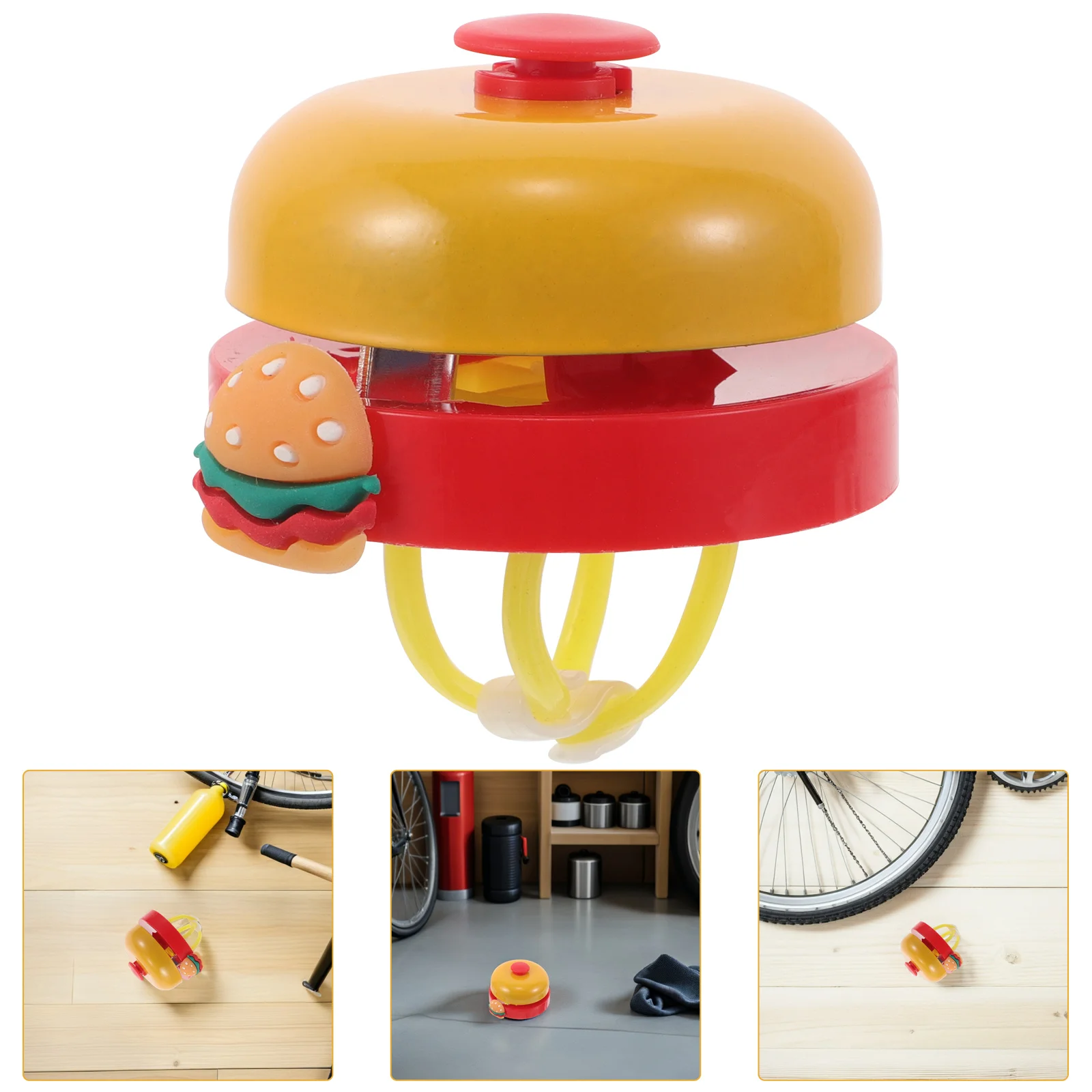 

3Pcs Kids Bike Bells Cartoon Hamburger Loud Horn Universal Bicycle Bell for Scooters Balance Bikes Bike Bells Tricycle Bell