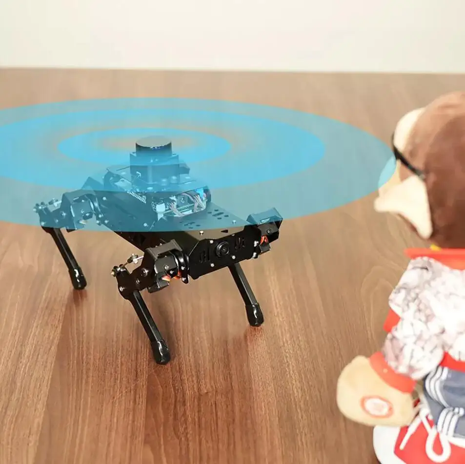 PuppyPi Pro Hiwonder ROS Quadruped Robot Dog with AI Vision Powered by Raspberry Pi with Lidar Support SLAM Mapping & Navigation