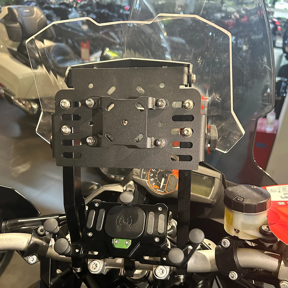 Para EX F/EC F/MC F 125-300 250-450 700SM/ES 2021-2024 Base de Monitor multifuncional soporte de navegación para teléfono móvil estabilizador GPS