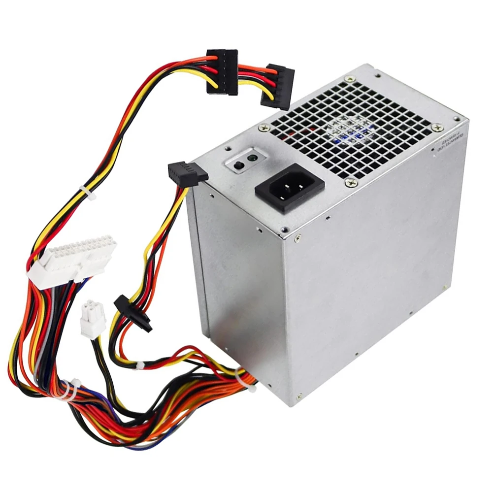 Silver L300PM-00 ATX Power Supply 24-pin ATX Power Connector 4-pin 2x2 Power Connector Metal Housing Silver Finish