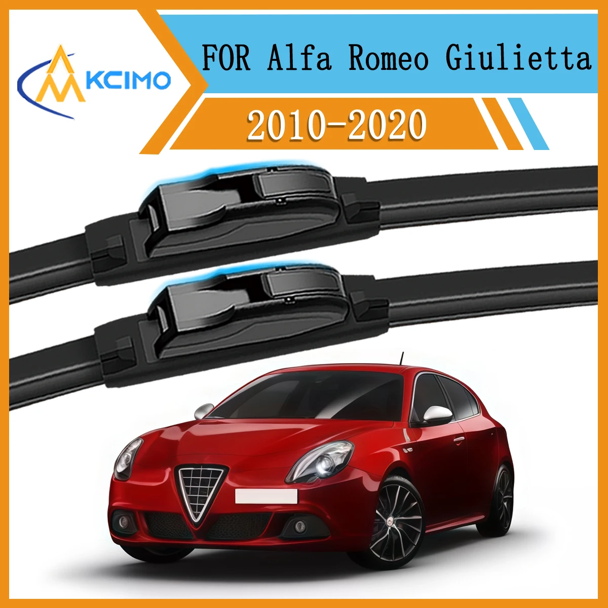 

Windscreen Wiper Blades Pair/Set For Alfa Romeo Giulietta 940 2010-2020 Exact Fit Front Windshield Wipers Quiet Streak-Free