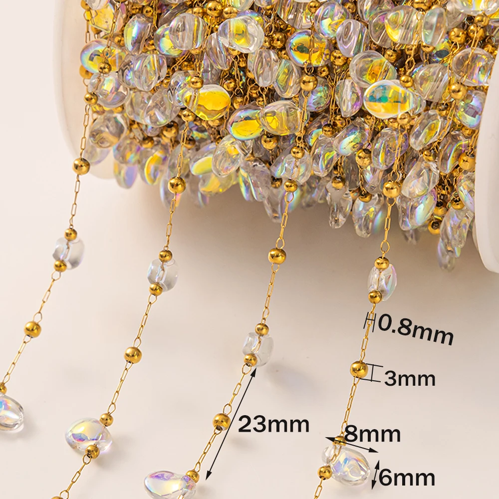 1Meter Crystal Stainless Steel - огляд і ціна Jewelry Making Gemstones