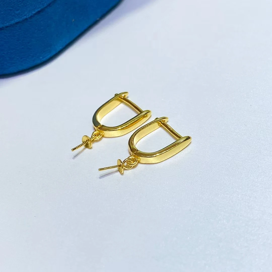 

Оптовая продажа, серьги из стерлингового серебра 925 пробы, фурнитура для крепления, базовые монтажные детали, аксессуар для жемчуга 9-10 мм, 5 пар/лот