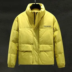 2023 New Men Down Jacket Winter Coat Short Thicken Warm Parkas Stand-up Collar loose Outwear Sport Casual Trend Overcoat