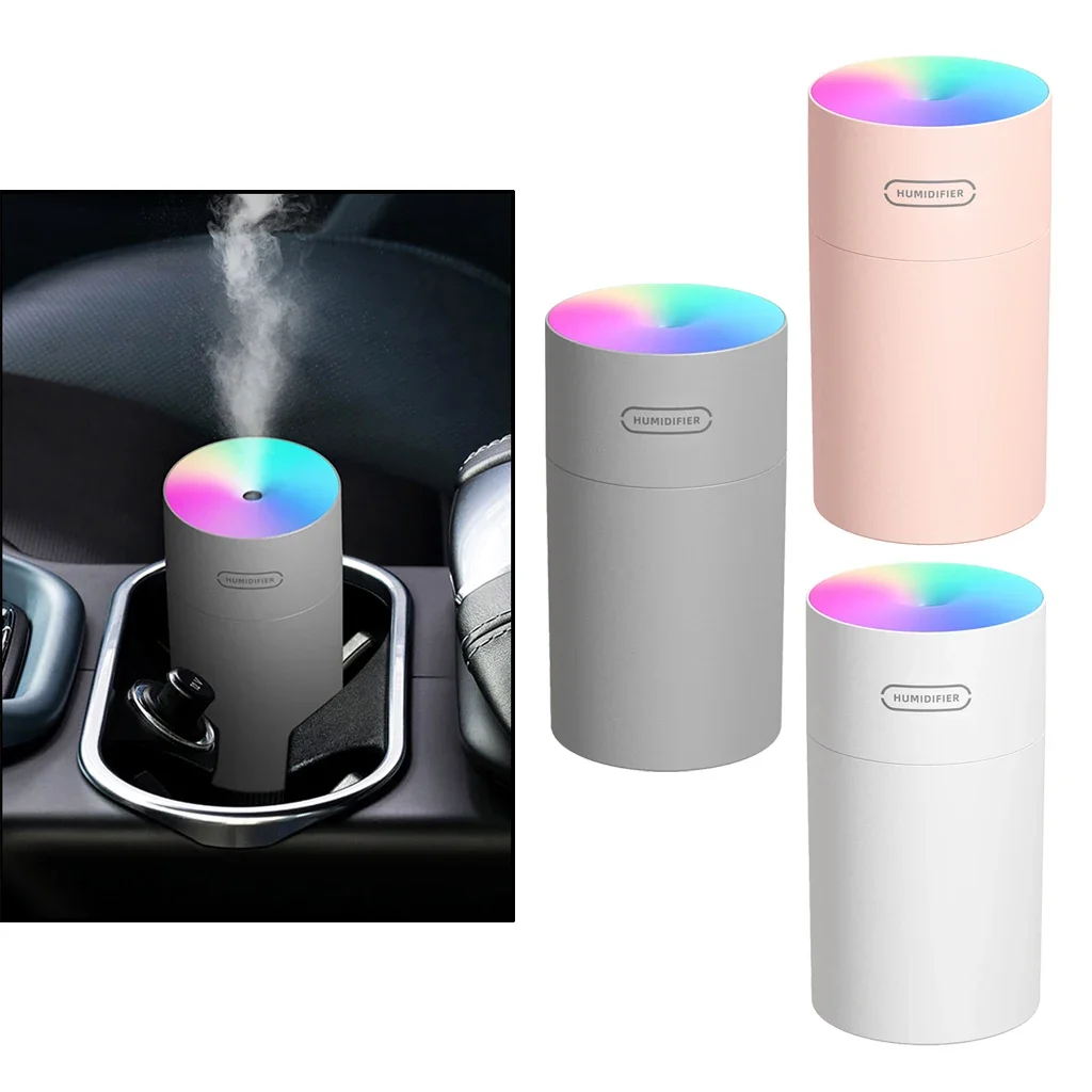 Mini taza humidificador de aire USB ultrasónico con luz colorida para oficina, SPA, viajes