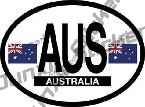 

Australia AUS Decal Australian Country Code Flag Oval AUS Sticker Waterproof Auto Decors for Suv Pickup Camper Car Body Stickers