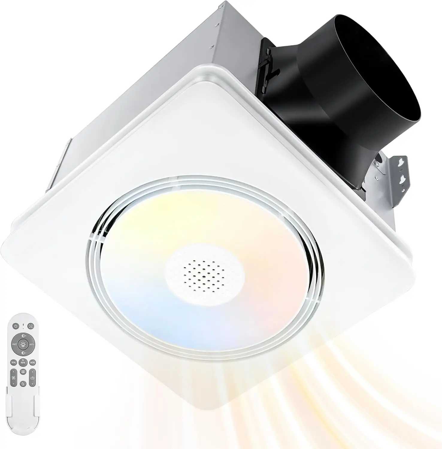 

Powerful Oversize Bathroom Exhaust Fan with Light, 40W Bathroom Fan with Humidity Sensor, 110/160 CFM 1.0 Sone Exhaust Fan