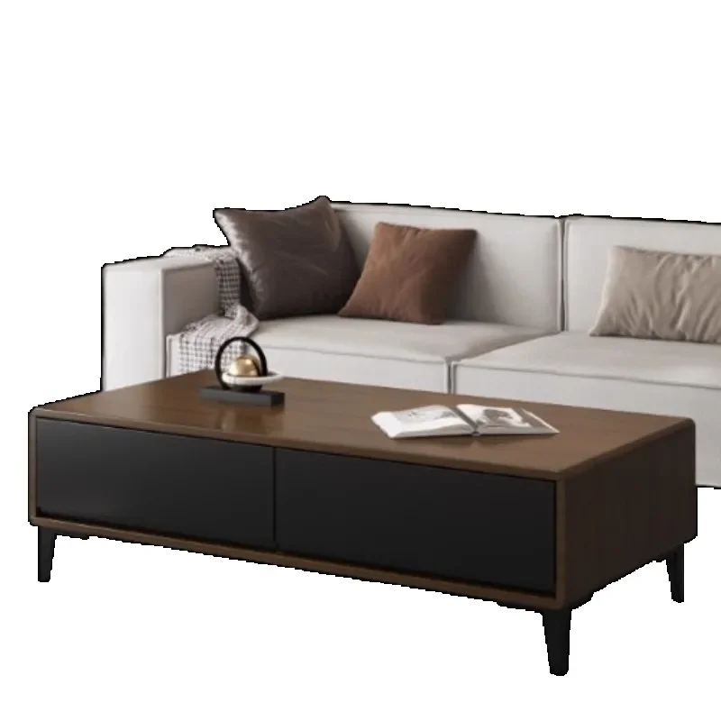 Enclosed Square Coffee Tables Accessories Wood Small Living Room Coffee Table Console Design Salon Mesa Auxiliar Hotel Furniture