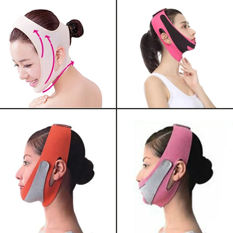 Women Slimming Chin Cheek Slim Lift Up Mask V Face Line Belt Anti Wrinkle Strap Band Facial Beauty Tool Slimming Bandage 1pcs